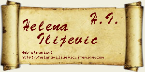 Helena Ilijević vizit kartica